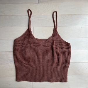 Shein knit brown tank top